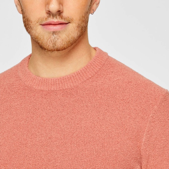 Bouclé Crewneck Sweater - New With Tags - NEVER WORN - 300 Pink - Picture 3 of 5